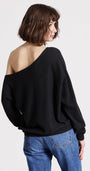Minnie Rose CASHMERE OFF THE SHOULDER TOP at Romi Boutique
