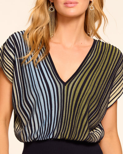 VANESSA KNIT BLOUSE IN OMBRE STRIPE