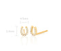EF Collection Diamond Mini Horseshoe Stud Earrings at Romi Boutique