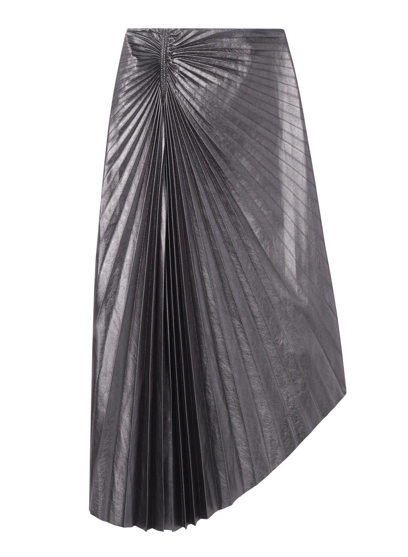 TRACY VEGAN SKIRT IN SLATE METALLIC