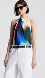 A.L.C Ada Printed Halter Top at Romi Boutique