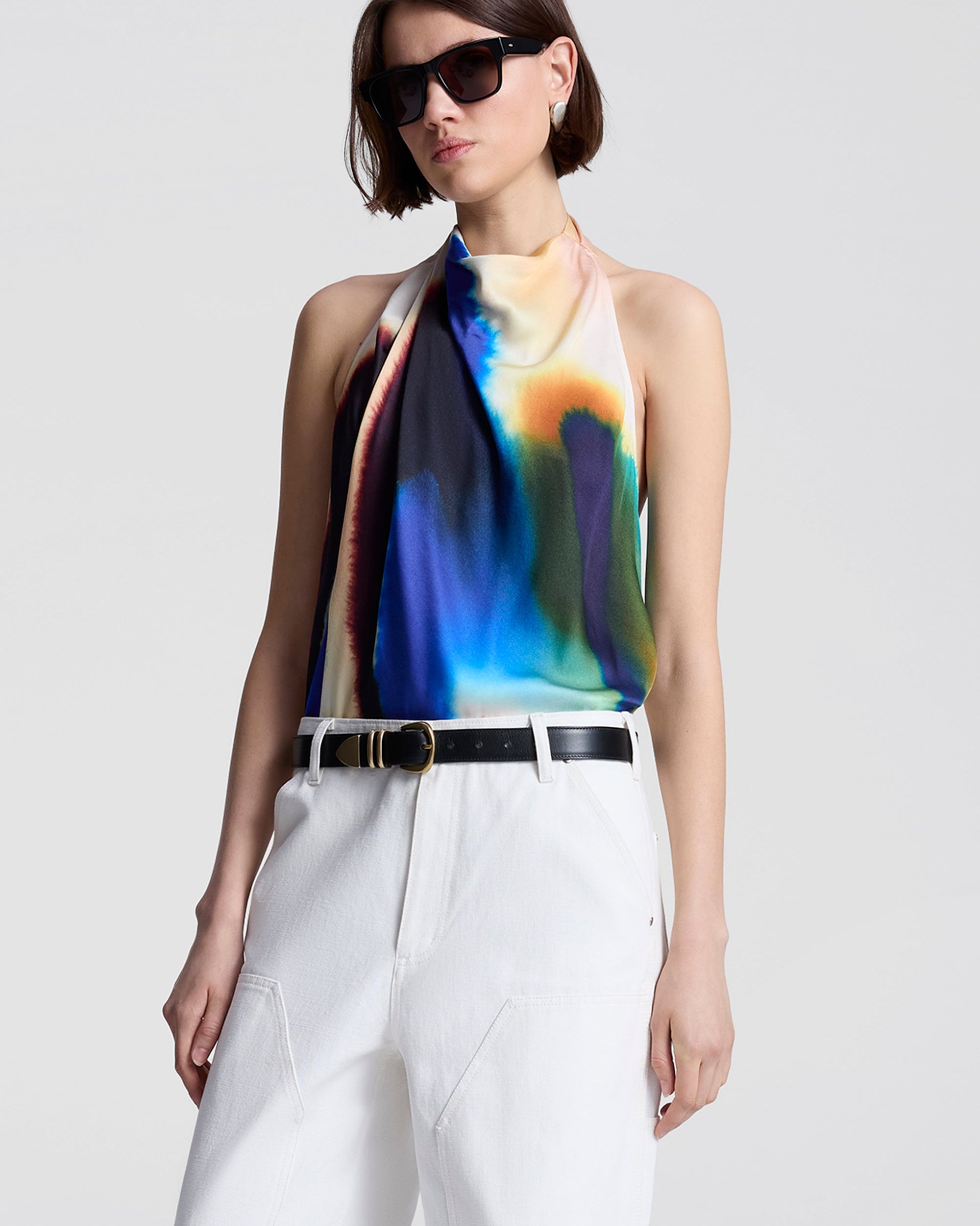A.L.C Ada Printed Halter Top at Romi Boutique