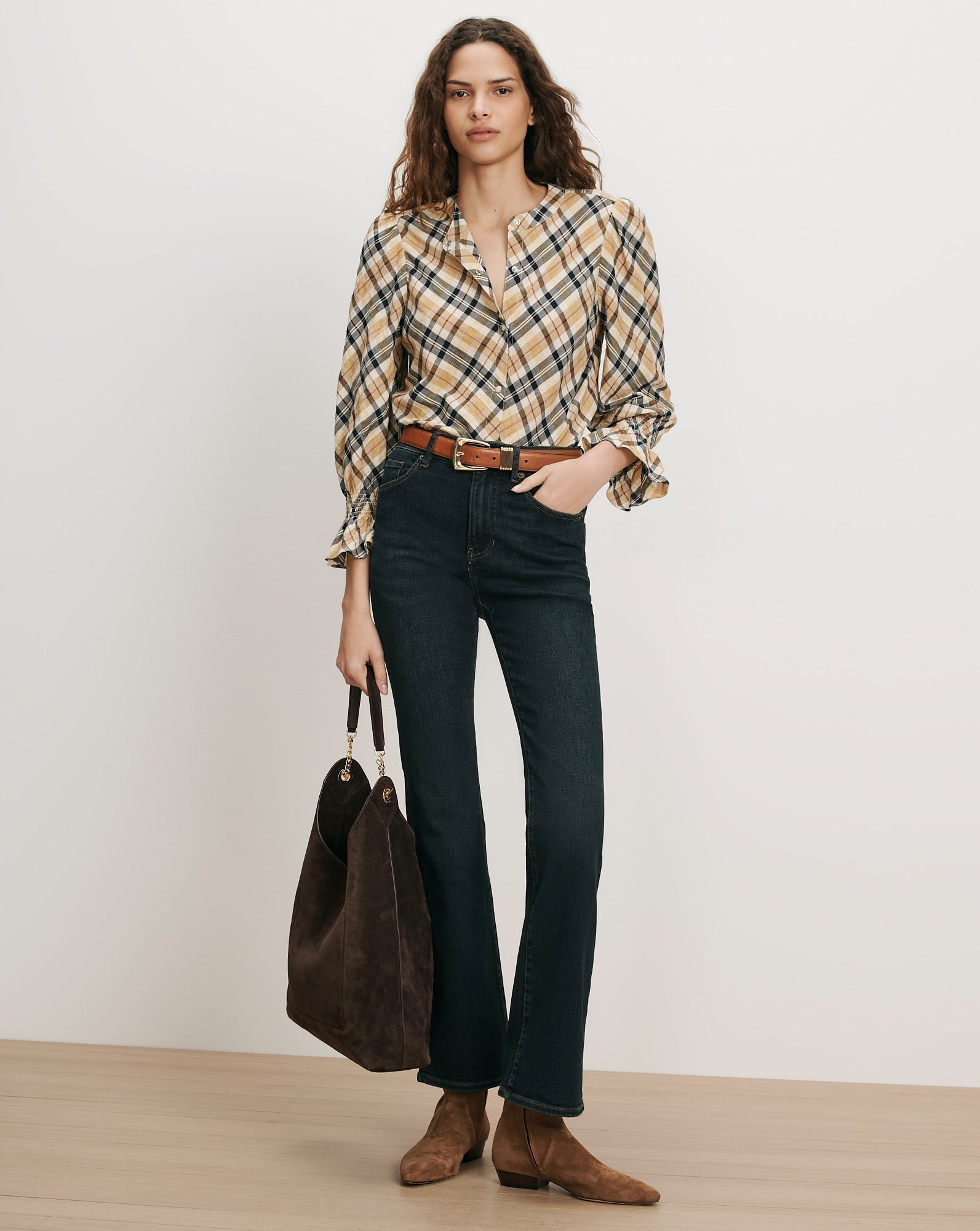 Ashlynn Plaid Blouse