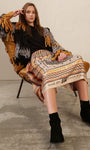 Me369 ROSALEE PRINTED SKIRT at Romi Boutique
