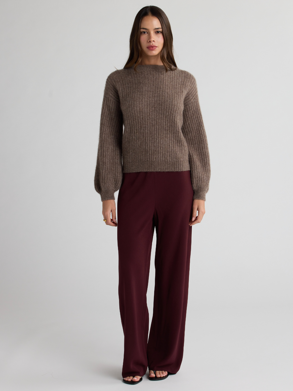 W.Cashmere Lyra Crew Neck Sweater at Romi Boutique