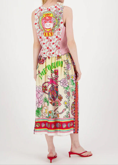VANESSSA MIDI SKIRT IN CHERRY BLOSSOM - Romi Boutique