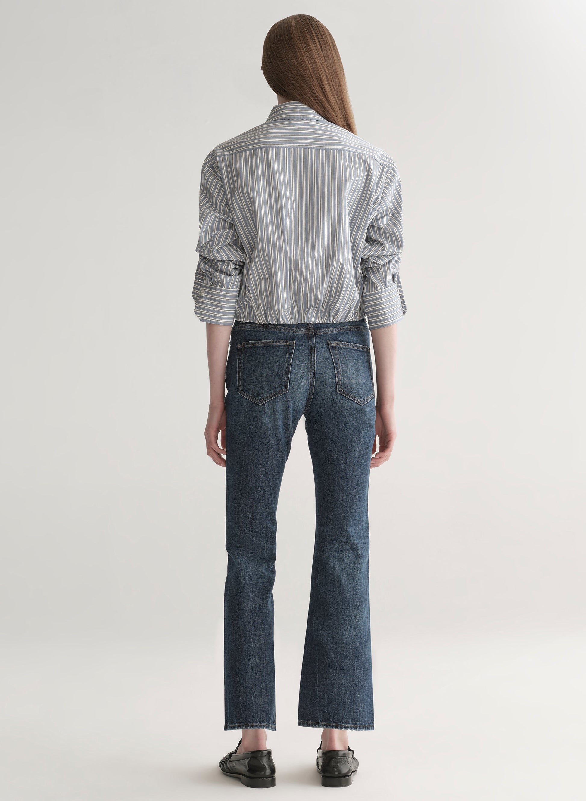 A.L.C Leo Striped Cotton Shirt at Romi Boutique