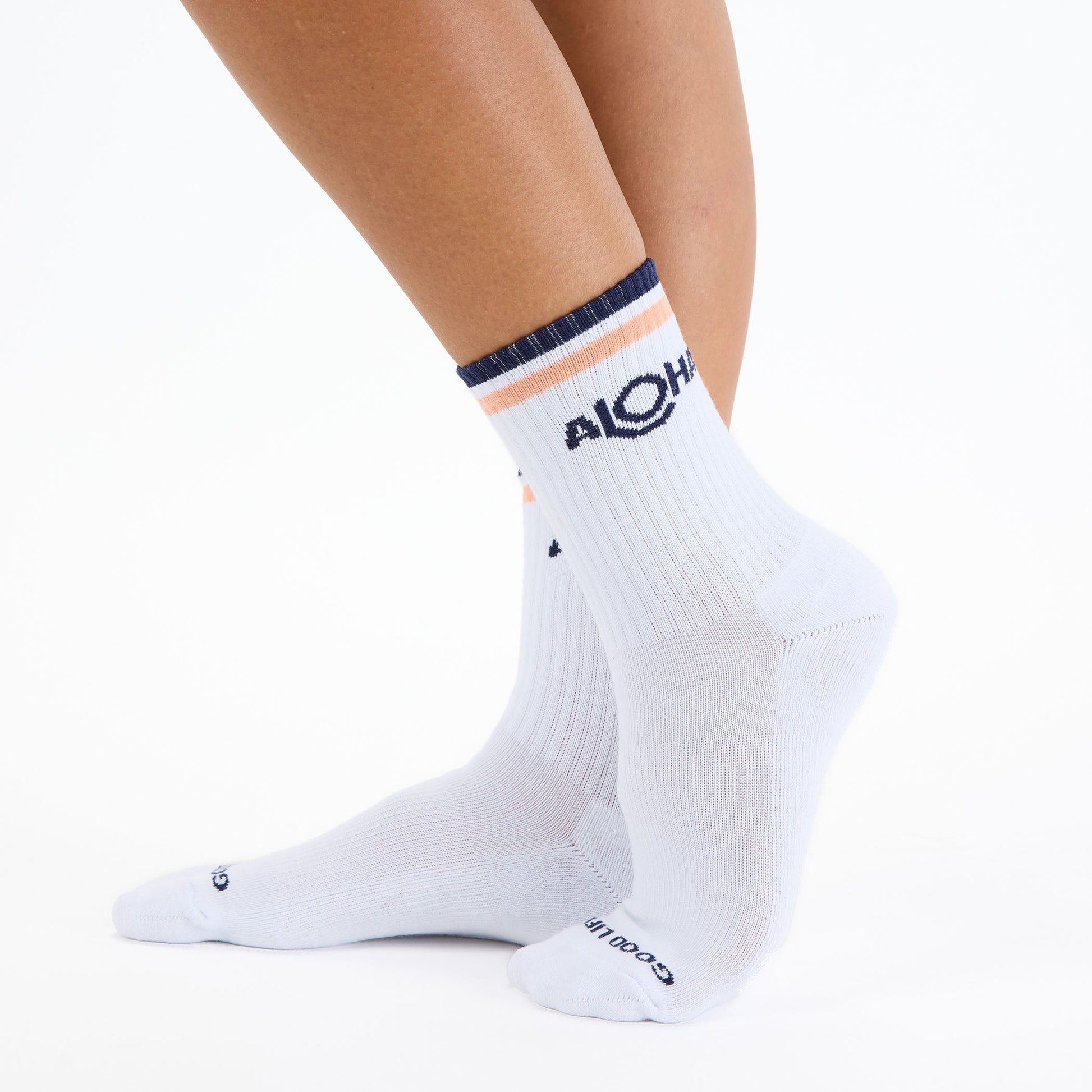 Aloha Stripes Crew Socks