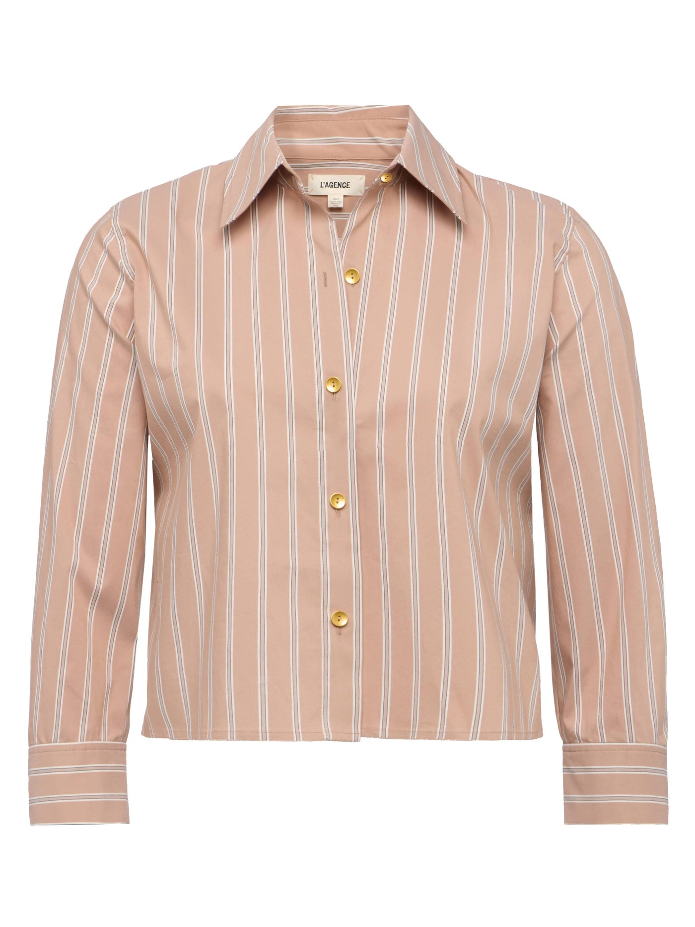 FAWN WESTERN CARD PRINT SHIRT IN STRIPE/TAN MULTI