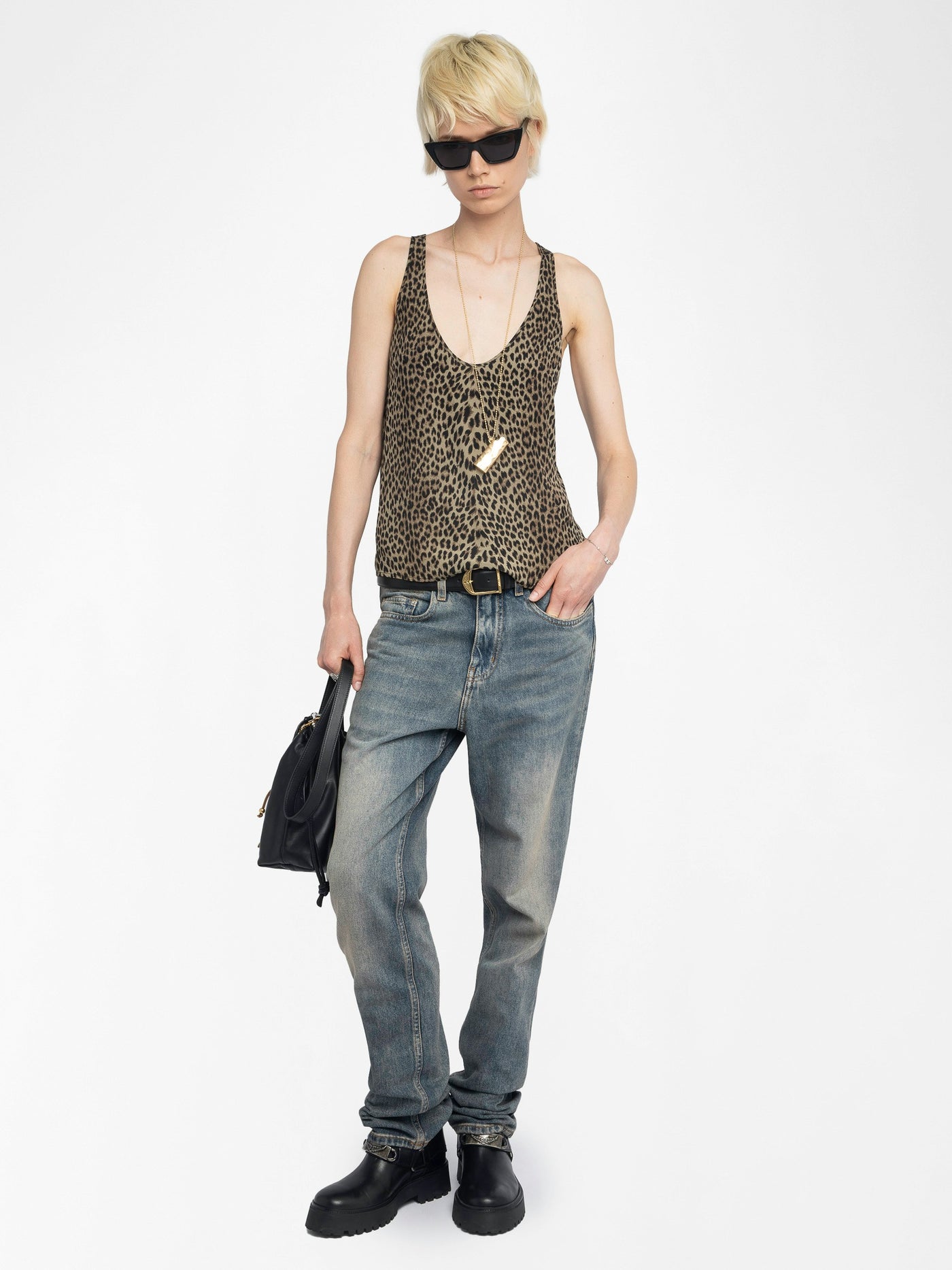 TARYSA TANK TOP IN LEAVES