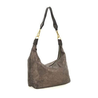 DORA ELETTRA SHOULDER BAG IN METALLIC GREY - Romi Boutique
