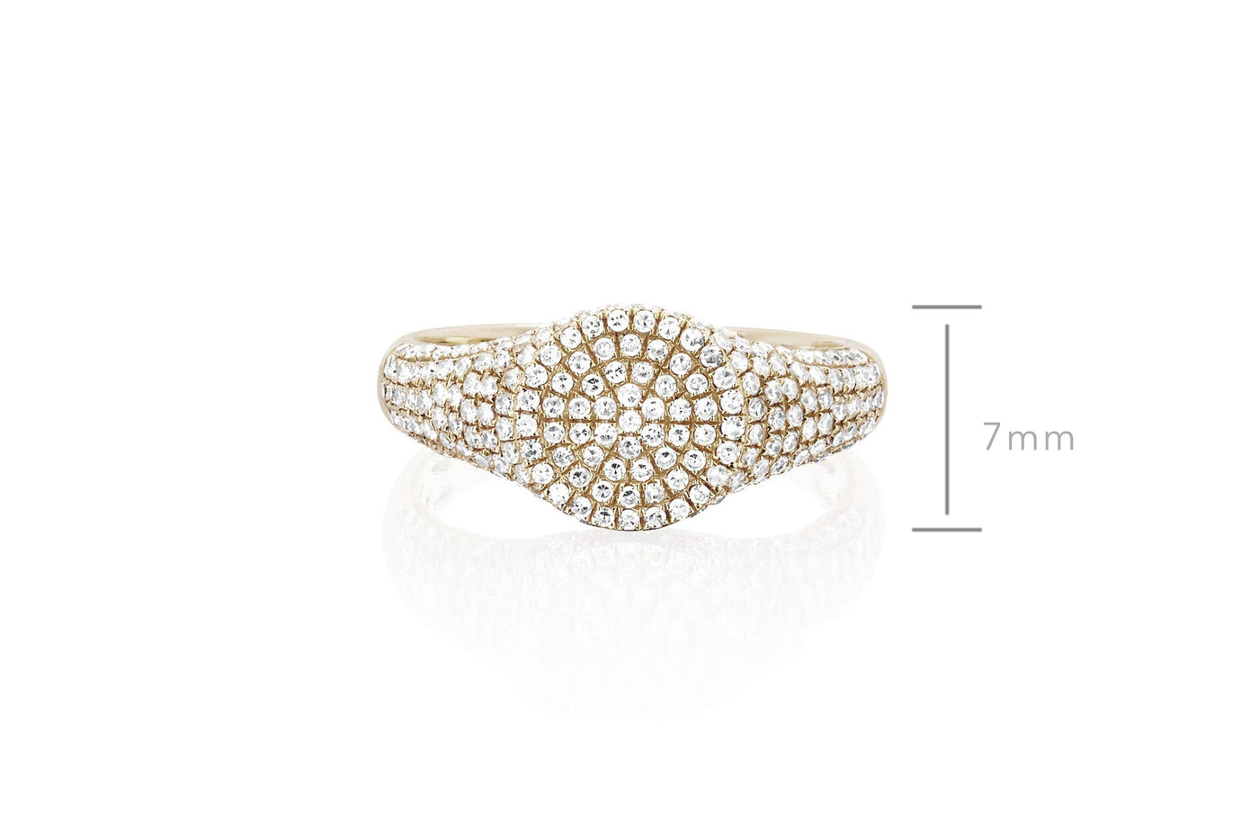 DIAMOND SIGNET RING IN 14K YELLOW GOLD