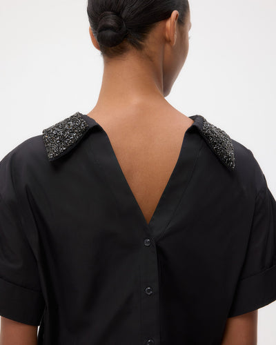 FOREVER AND ALWAYS W/ CRYSTAL COLLAR IN BLACK