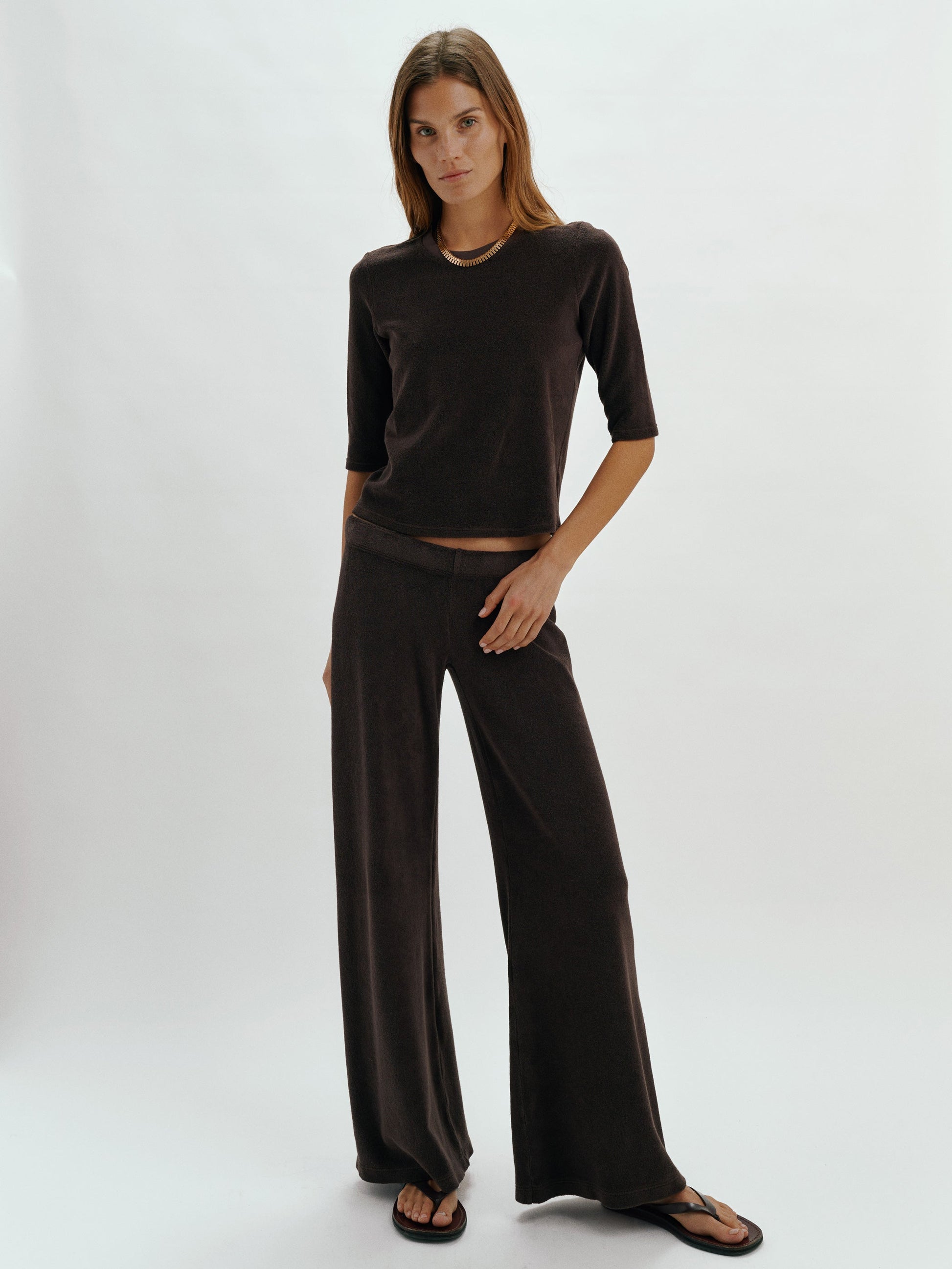 Suzie Kondi LITO LOW RISE FLARE PANTS at Romi Boutique