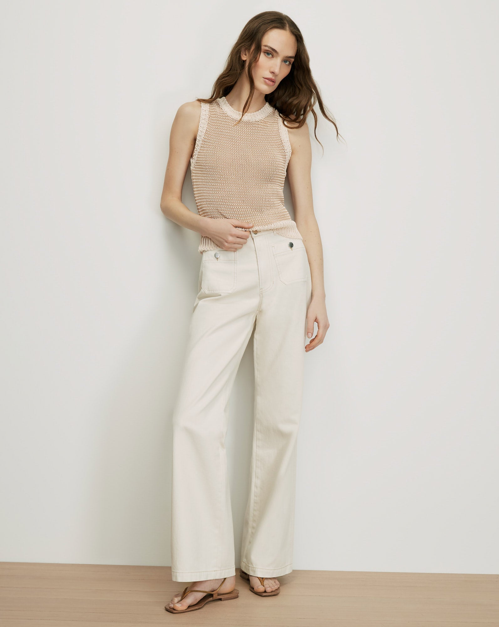 Veronica Beard Cropped Jerrel Knit Tank Top at Romi Boutique