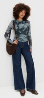 Rag & Bone YANA PRINTED MESH LS TEE at Romi Boutique