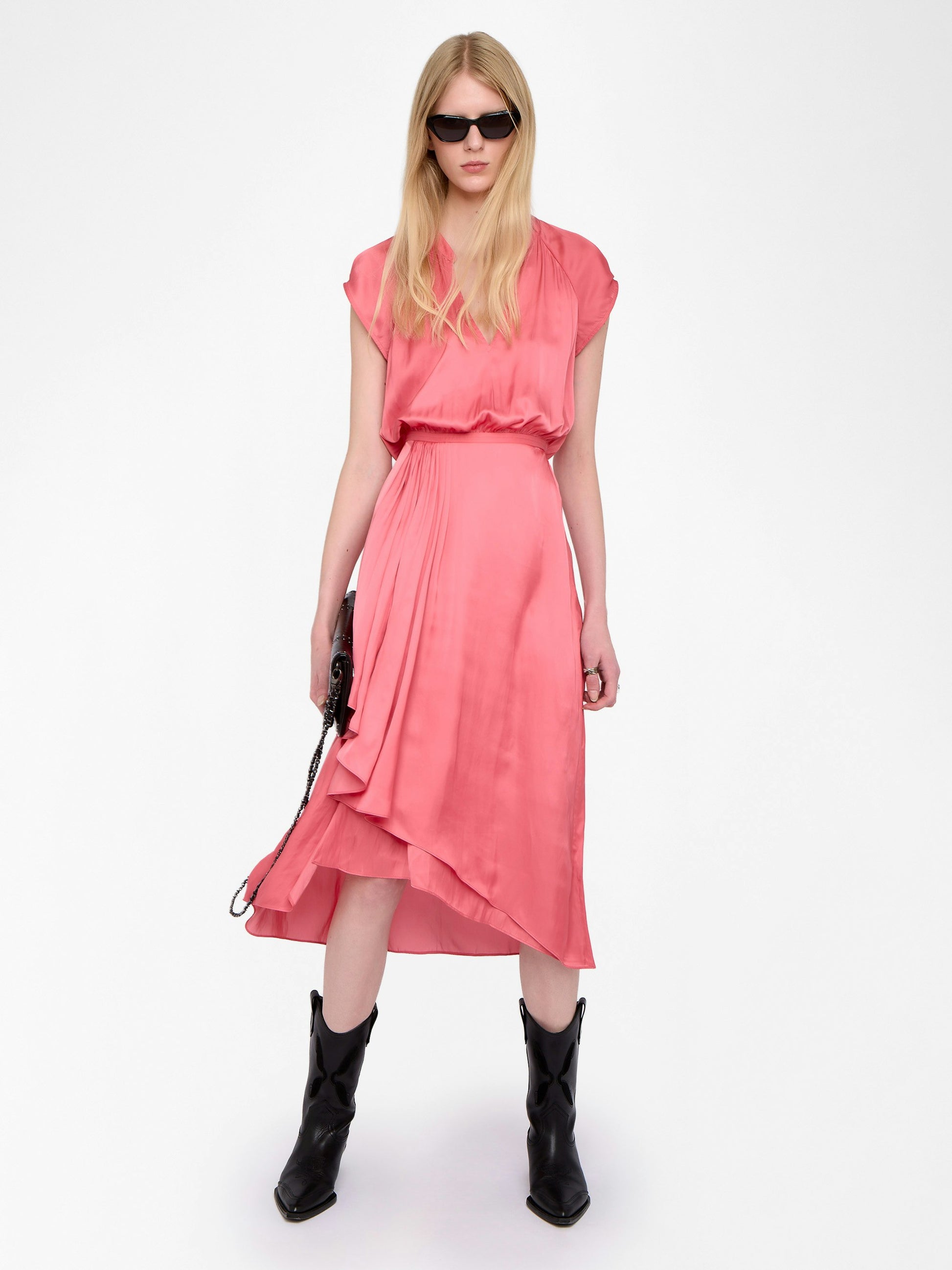 Zadig & Voltaire RANDALL ASYMMETRIC RUFFLED DRESS at Romi Boutique