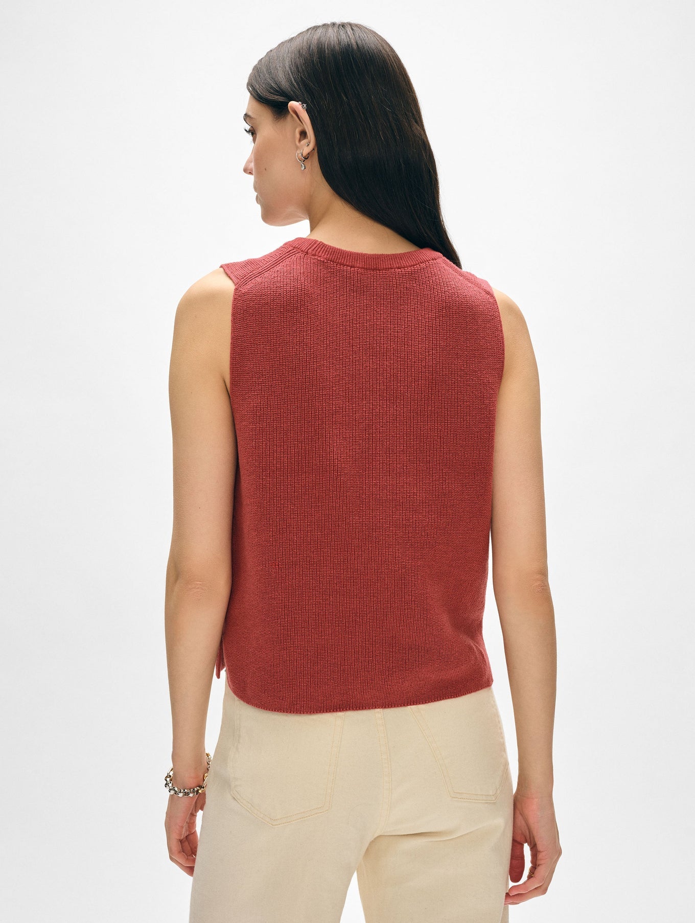 ORGANIC COTTON BLEND SHELL IN STRAWBERRY JAM