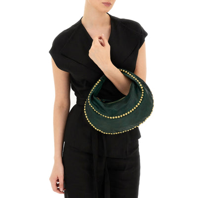 AMETISTA SHOULDER BAG IN GREEN - Romi Boutique
