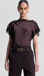 A.L.C LUNA SATIN TOP at Romi Boutique