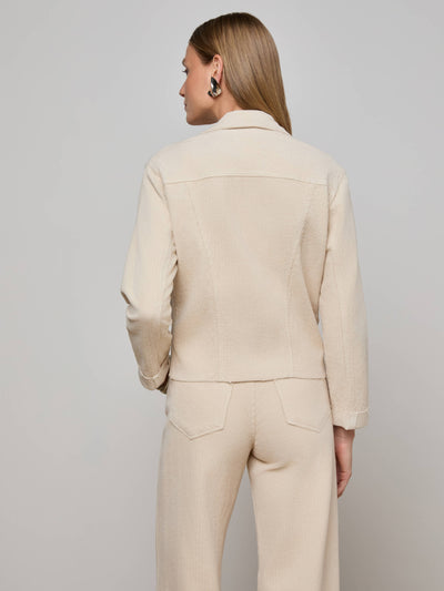 JANELLE SLIM RAW JACKET IN FRENCH VANILLA