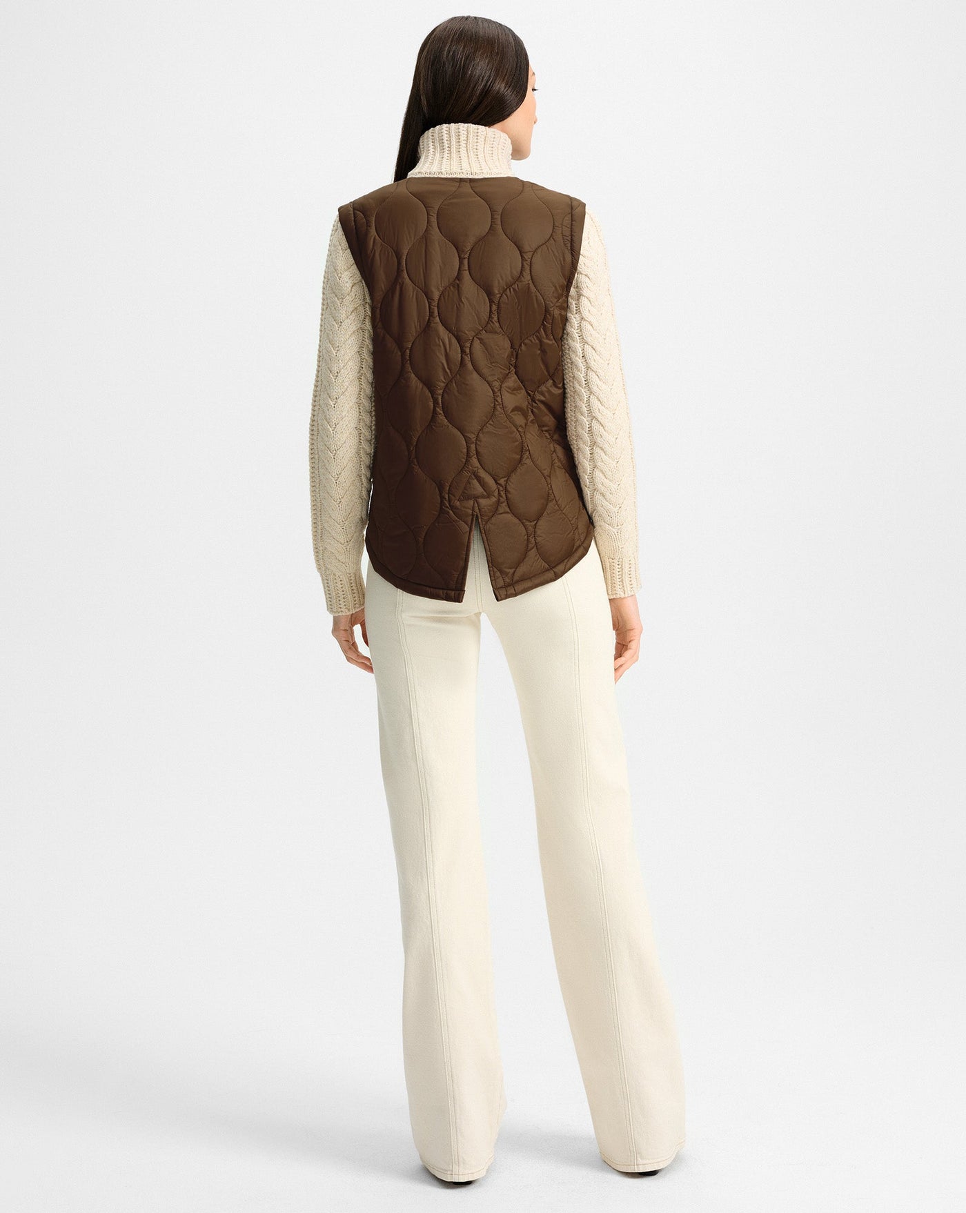 PATRA MIXED MEDIA JACKET IN MOCHA/HEATHERED SAND