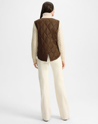 PATRA MIXED MEDIA JACKET IN MOCHA/HEATHERED SAND