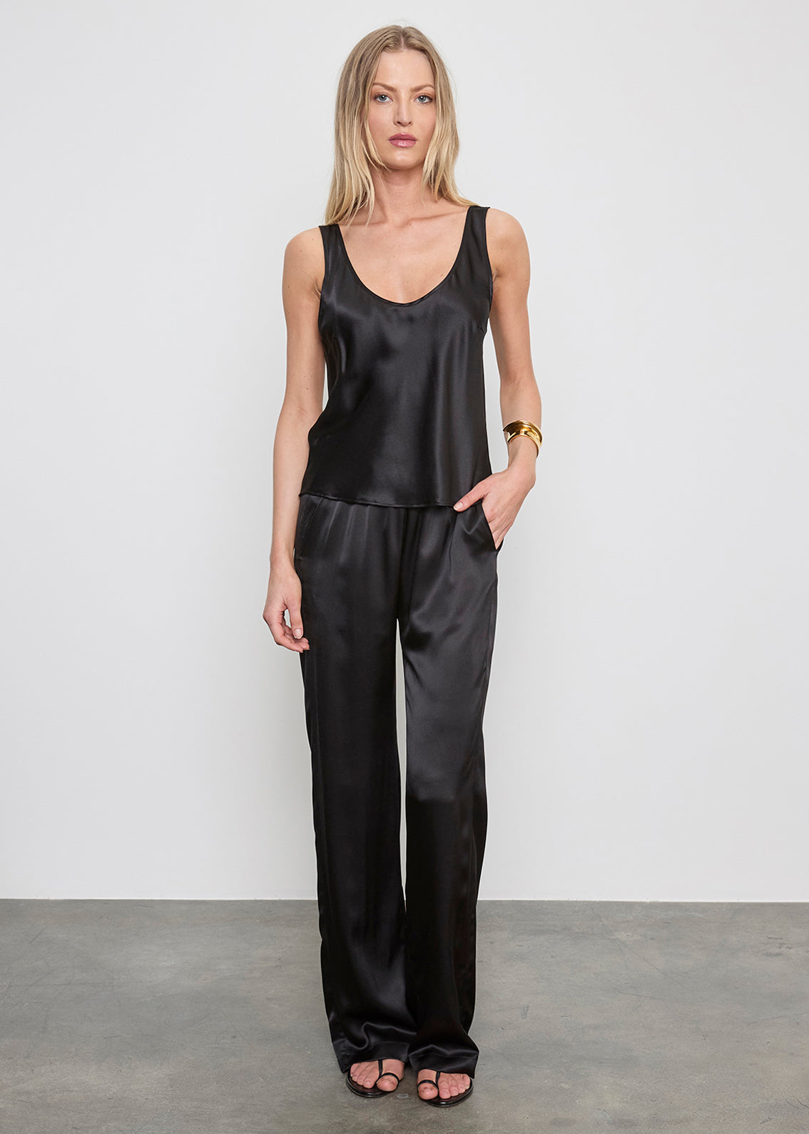 Silk Satin U Tank