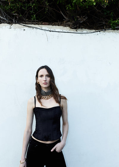 DARYA CORSET TOP IN BLACK