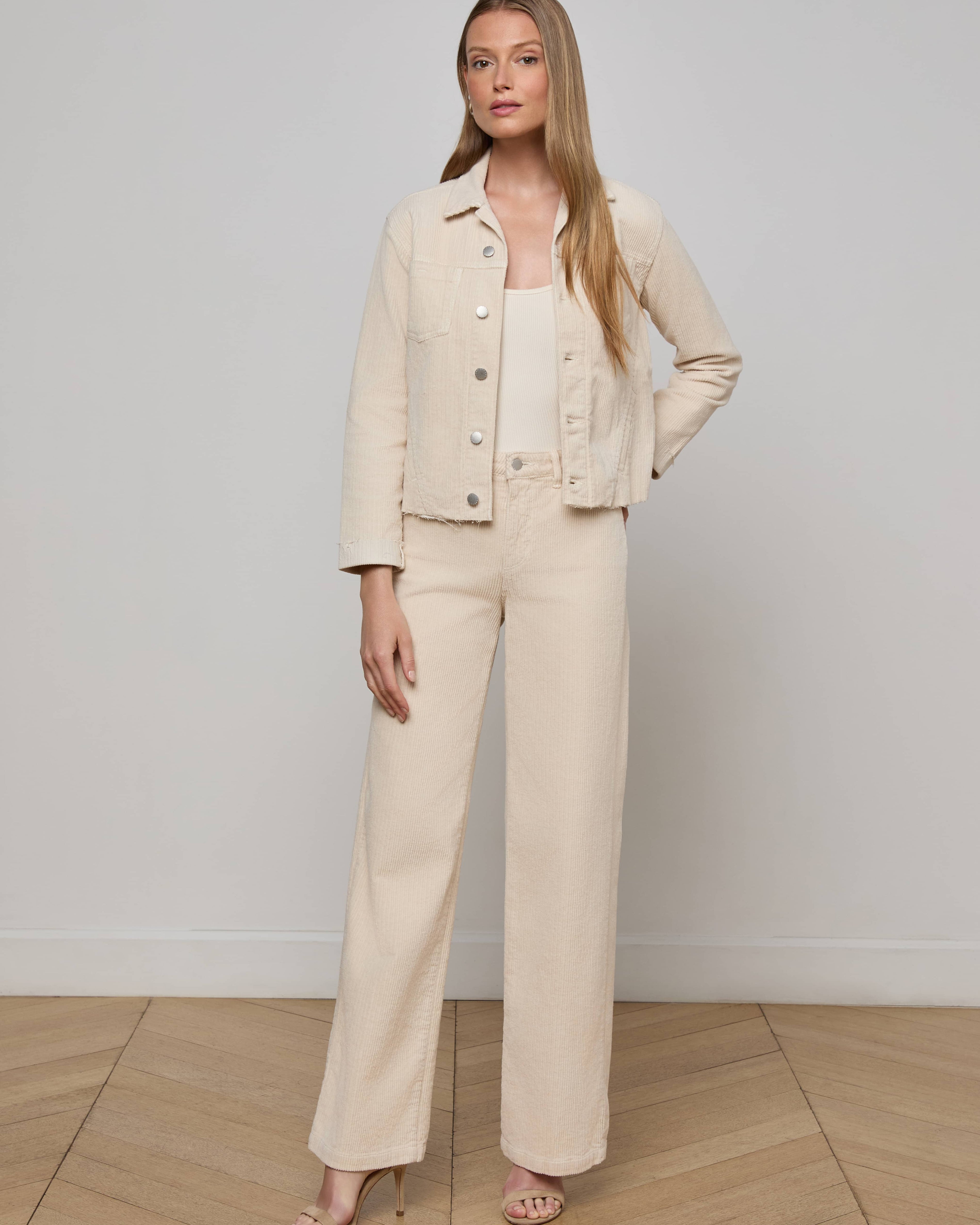 L'Agence JANELLE SLIM RAW JACKET at Romi Boutique