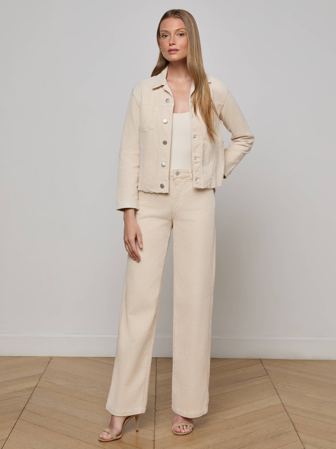 JANELLE SLIM RAW JACKET IN FRENCH VANILLA