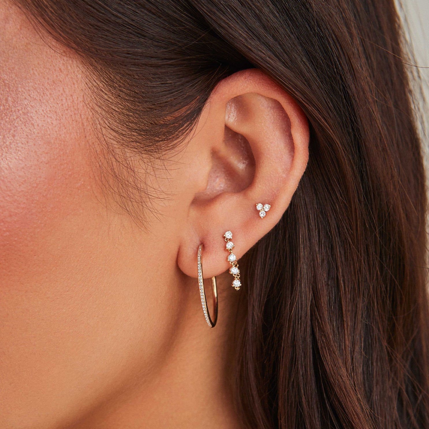 EF Collection Diamond Essential Hoop Earrings at Romi Boutique