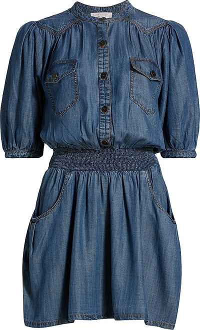 NORMAN DRESS IN CHAMBRAY - Romi Boutique