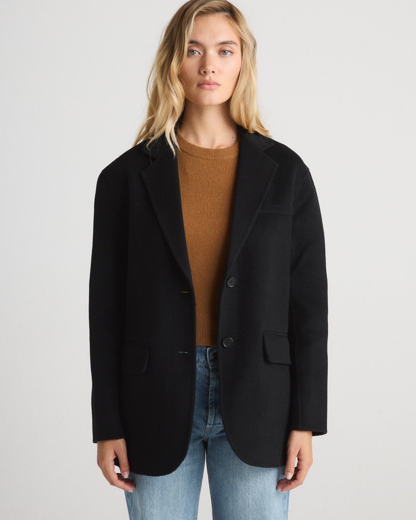 W.Cashmere Camellia Wool Blazer at Romi Boutique