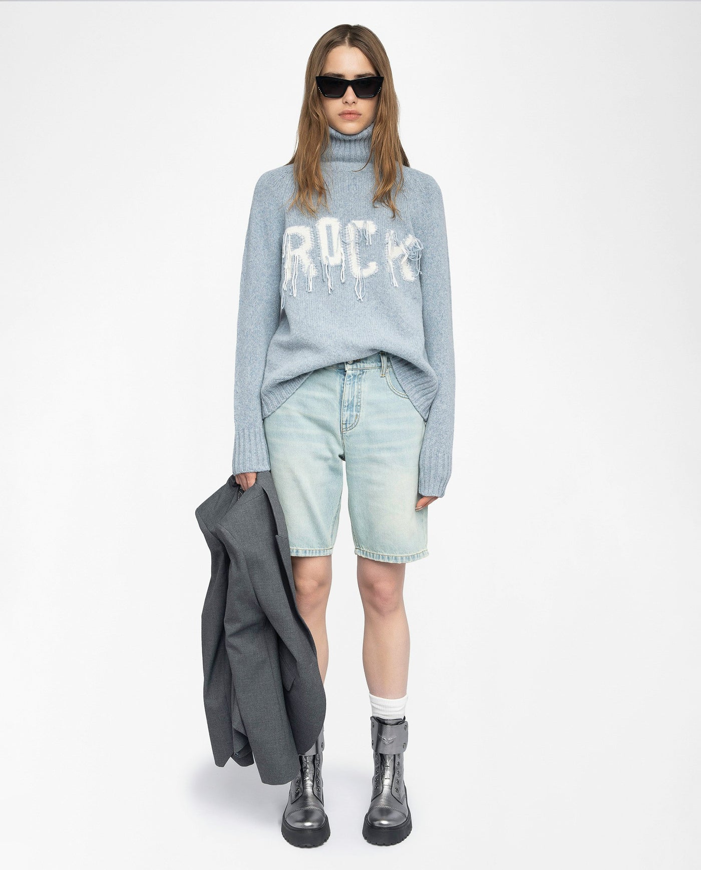MORA WOOL SWEATER IN LIGHT BLUE