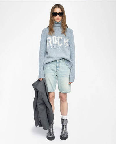 MORA WOOL SWEATER IN LIGHT BLUE
