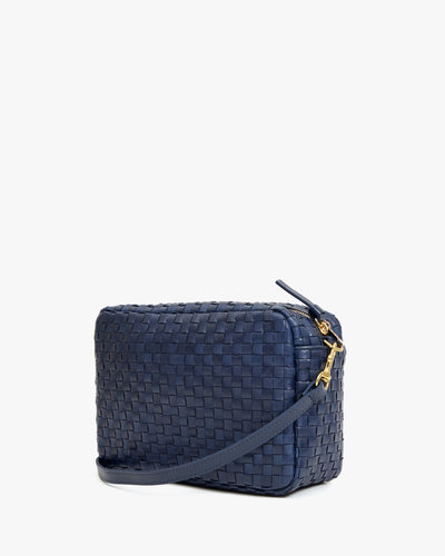 MARISOL IN BLEU MARINE WOVEN CHECKER - Romi Boutique