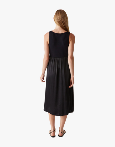 BRIDGETTE MEDIA TANK MIDI DRESS IN BLACK - Romi Boutique