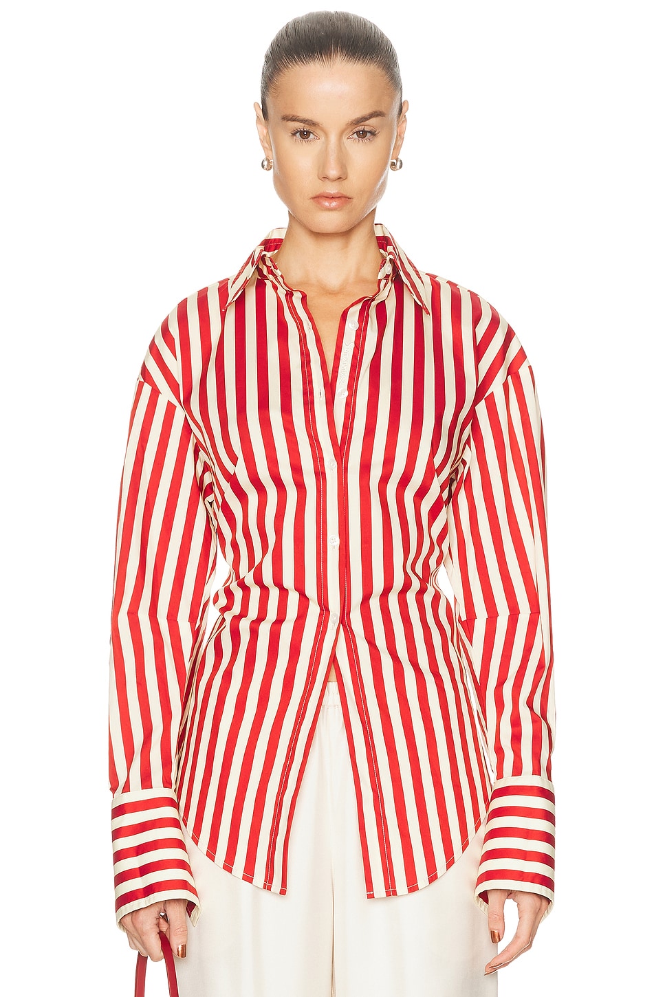SIMON MILLER LOCH POPLIN BUTTON UP at Romi Boutique