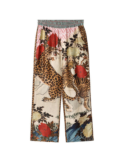 BAILEY STRAIGHT LEG PRINTED PANT IN ORIENTAL - Romi Boutique