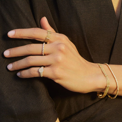 DIAMOND DOUBLE ROW ETERNITY BRACELET