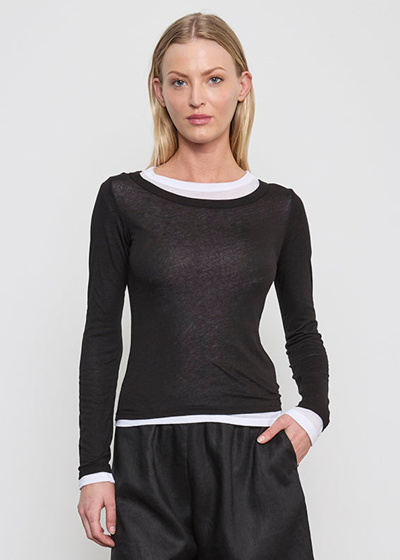 Tissue Jersey Layered Long Sleeve