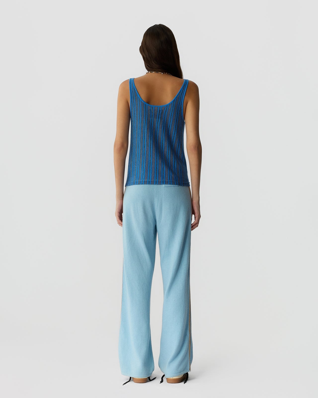 Guest In Residence FINE STRIPE TANK at Romi Boutique