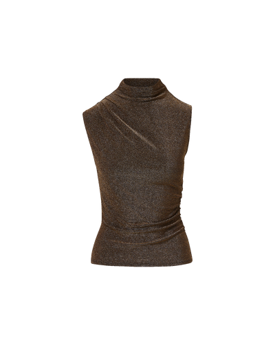 MYLIE SLEEVELESS TOP IN GOLD