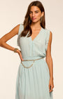 Ramy Brook COCO SMOCKED SLEEVELESS DRESS at Romi Boutique