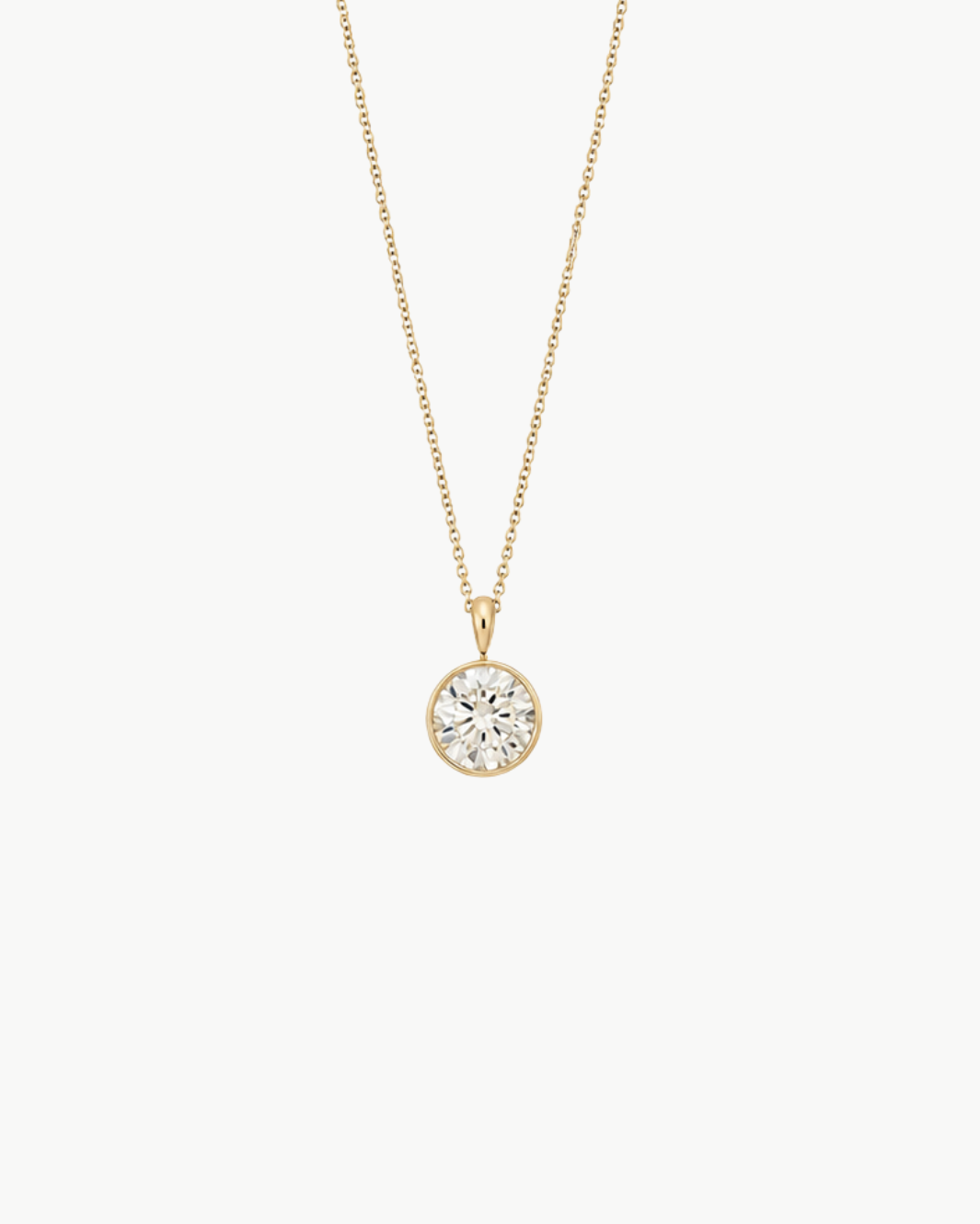 Solstice Statement Bezel Diamond Necklace