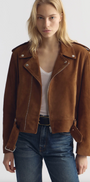 Nili Lotan Evel Biker Suede Jacket at Romi Boutique