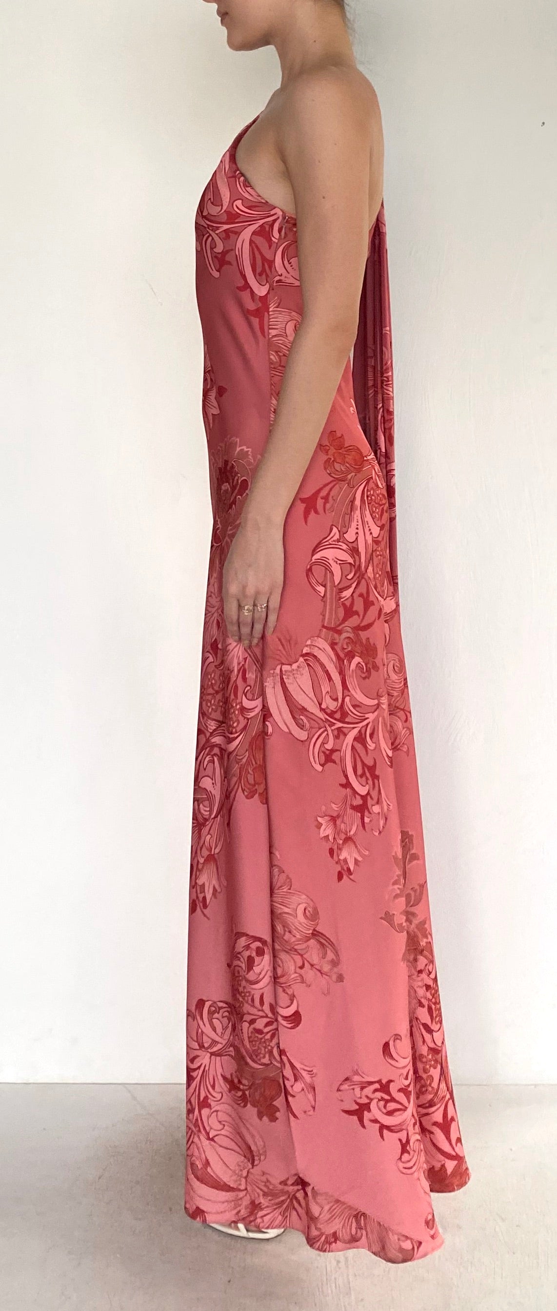 Hemant & Nandita ONE SHOULDER SASH DRESS at Romi Boutique