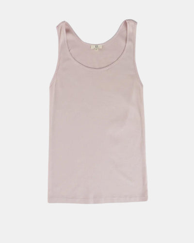 BABY RIB TANK IN DUSTY PINK - Romi Boutique