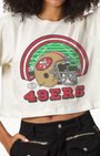Junk Food 49ERS GAME TIME CROP TEE at Romi Boutique